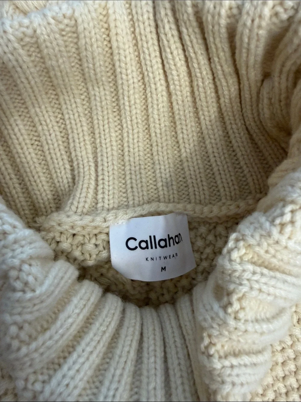 Callahan Cream Sleeveless Turtleneck Knit Sweater - Women's. Medium l. Like new.